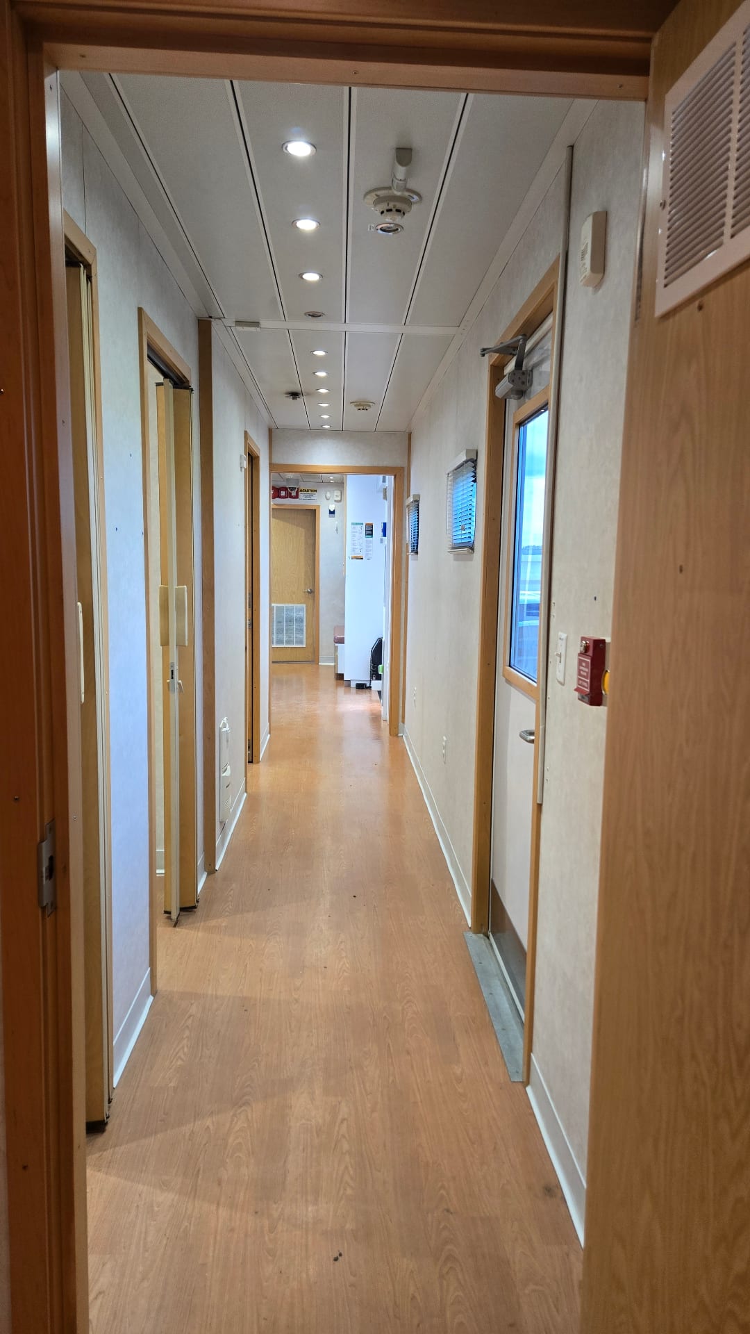 2009 mobile medical trailer for sale — full exterior side profile, 53 ft unit